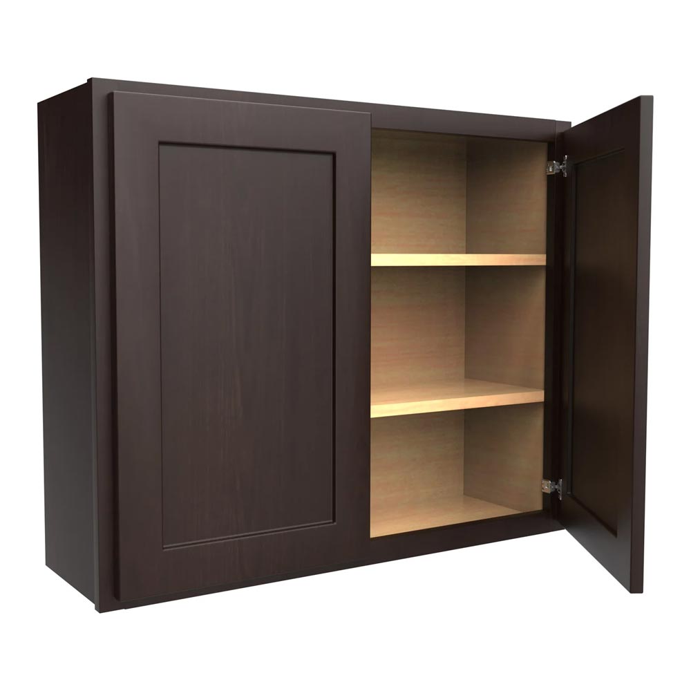 Main 1 - Kitchen Cabinet Luxor Espresso Wall 36"X30" W3630 Plywood Box - San Antonio Retail