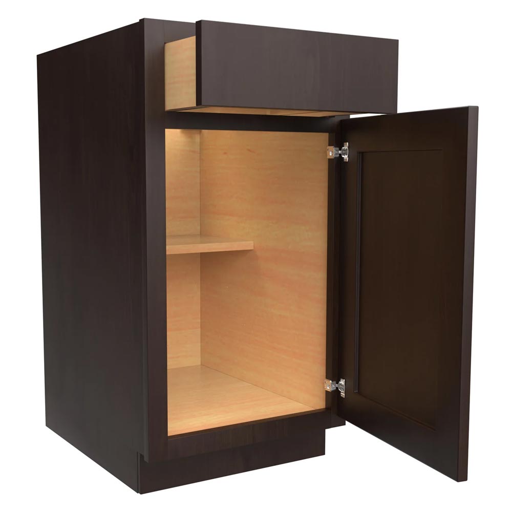 Main 2 - Kitchen Cabinet Luxor Espresso Base 18" B18 Plywood Box - San Antonio Retail