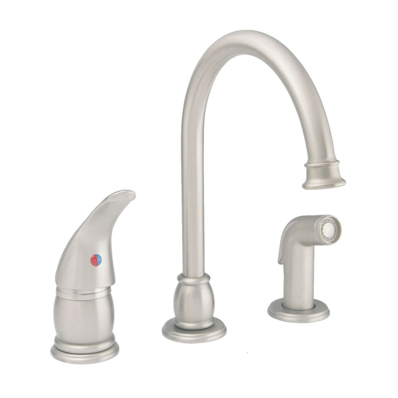Main 1 - Faucet Banner Kitchen 1 Handle Brushed Nickel High Arch Deckless SH572HA-BN - San Antonio Retail