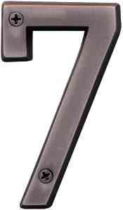 Main 1 - Oil Rubbed Bronze Number, 4", Character: 7  BR-42OWB/7 - San Antonio Retail
