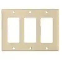 Main 1 - Wall Plate Decorative 3Gang Ivory 2163V-Box - San Antonio Retail