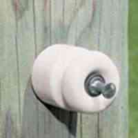 Main 2 - Electric*D*Fence Single Groove Wood Post Porcelain Insulator (25 Pk) MP5E/WP-5E/07089-96 - San Antonio Retail