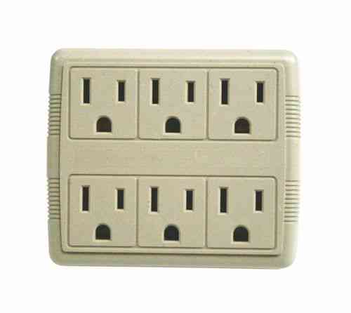 Main 2 - Cube Tap 6 Outlet Plug In Ground Iv C1146V - San Antonio Retail
