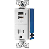 Main 1 - Receptacle Combo 15A/Usb White Tr7740W-K - San Antonio Retail