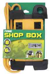 Main 2 - Power Strip 6 Outlet 15' Cord Heavy Duty Metal Yellow 5138N - San Antonio Retail