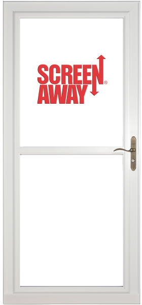 Main 1 - Larson Classic 3/0X6/8 White Full View Retractable Screen Storm Door 146FV (Handle Sold Separately) - San Antonio Retail
