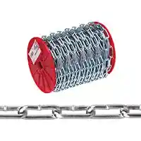 Main 1 - Chain Ft Straight Link Coil 2/0 520Lb WLL 40' Spool (By-the-Foot) 072-2827 - San Antonio Retail