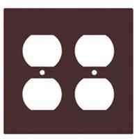 Main 2 - Wall Plate Receptacle 2Gang 2150B Brown - San Antonio Retail