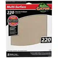 Main 1 - Sandpaper  5Pk-9X11 Aluminum Oxide 220G Xfine 4443 - San Antonio Retail