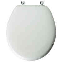 Main 2 - Toilet Seat White Round 44CP 000 Chrome Hinge - San Antonio Retail