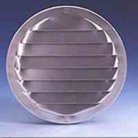 Main 3 - Aluminum Louver Vent 2-1/2" Round Mill Finish RL-100/L38 - San Antonio Retail