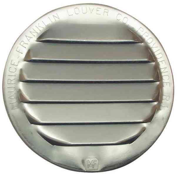 Main 4 - Aluminum Louver Vent 2-1/2" Round Mill Finish RL-100/L38 - San Antonio Retail