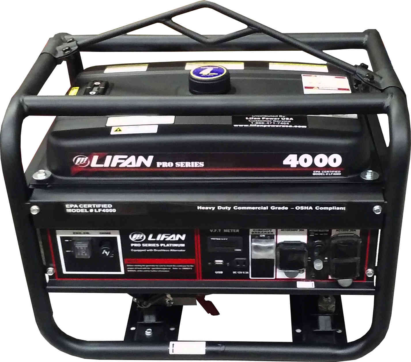 Main 4 - Generator*D*4000W Lf4000 Lifan 7Mhp Pro Recoil Start Commercial Grade 30Amp Mx - San Antonio Retail
