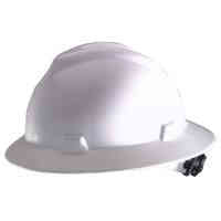 Main 2 - Safety Hard Hat White Full Brim W/Ratchet Suspension SWX00358  - San Antonio Retail