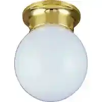 Main 1 - Light Fixture Ceiling Polished Brass 6" Round Globe F3Bb01-33753L - San Antonio Retail