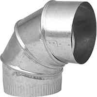 Main 2 - Vent Pipe Galvanized 6" 30Ga 90Deg Adjustable Elbow - San Antonio Retail