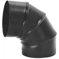 Main 1 - Stovepipe Black 6" 24Ga 90Deg Adjustable Elbow - San Antonio Retail