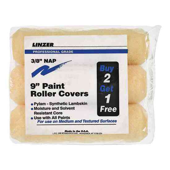 Main 1 - Roller Cover Rs1433 0900 9"x3/8" 3 Pack Pylam Professional - San Antonio Retail