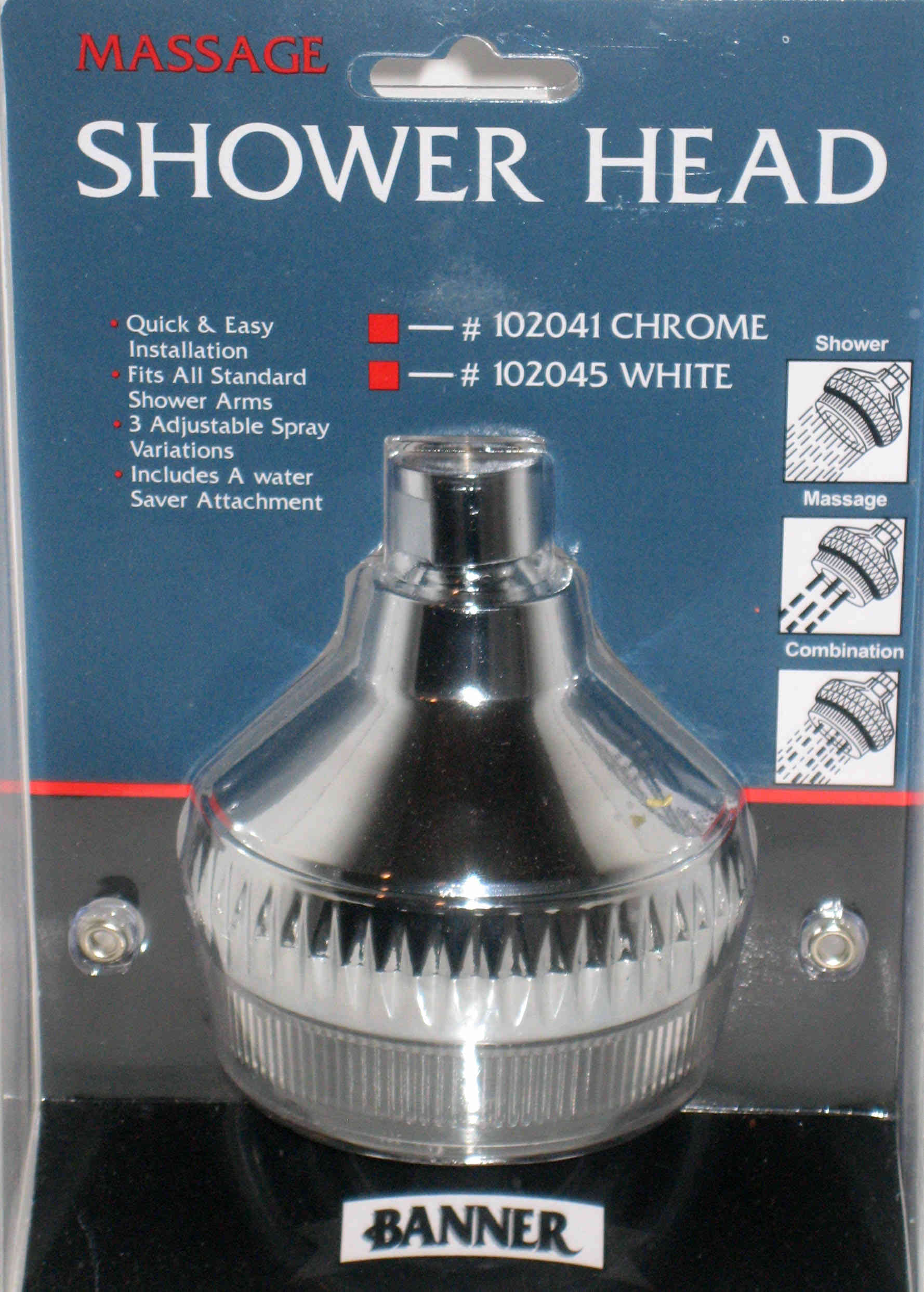 Main 1 - Shower Head Massage Chrome 102041 - San Antonio Retail