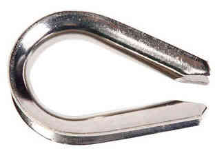 Main 2 - Thimble Stainless Steel 1/8"  Wire Rope - San Antonio Retail