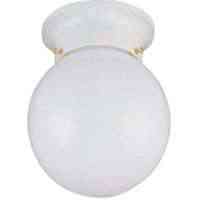 Main 4 - Light Fixture Ceiling White 6" Round Opal Globe F3WH01-3375W-3L - San Antonio Retail