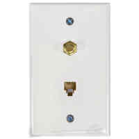 Main 1 - Phone Coax Plate White Tw1002Cpw - San Antonio Retail