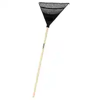 Main 1 - Leaf Rake Poly 22" 22 Tine Wood Handle 48" 34591 EP22OR/30458 Landscapers Select - San Antonio Retail