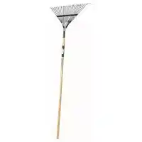 Main 1 - Leaf Rake Steel 22 Tine Wood Handle 54" 34585 Landscapers Select - San Antonio Retail
