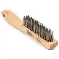 Main 1 - Wire Brush Wood Stainless Steel Shoe Handle 70520 / WB01411S - San Antonio Retail