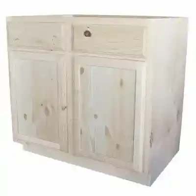 Main 1 - Kitchen Cabinet Knotty Pine Unfinished Sink Base 36" Plywood Box SB36 - San Antonio Retail