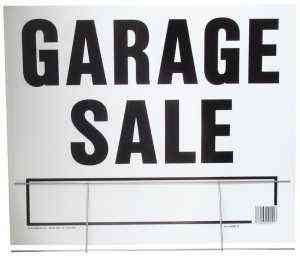 Main 1 - Sign, Garage Sale, 20x24, Black Legend, Plastic LGS-2 - San Antonio Retail