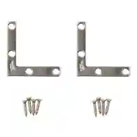 Main 1 - Corner Flat Brace 2X3/8" Stianless Steel N348-326 CD/2 - San Antonio Retail