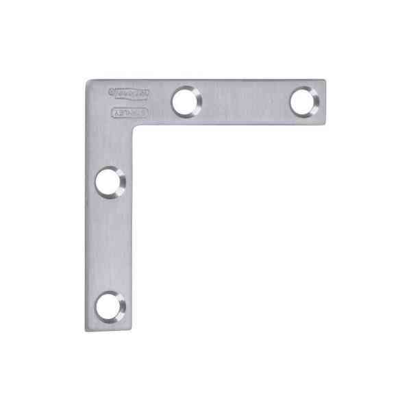 Main 4 - Corner Flat Brace 2X3/8" Stianless Steel N348-326 CD/2 - San Antonio Retail