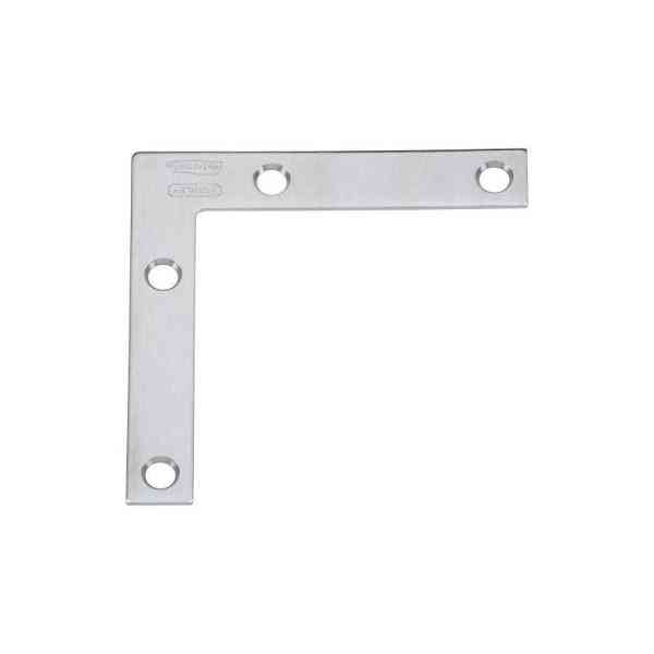Main 4 - Corner Flat Brace 3X1/2" Stainless Steel N348-334 CD/2 - San Antonio Retail