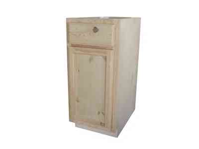 Main 1 - Kitchen Cabinet Knotty Pine Unfinished Base 15" Plywood Box B15 - San Antonio Retail