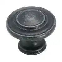 Main 1 - Cabinet *D* Knob Inspirations 3-Ring Wrought Iron Amerock Bp1586-Wid - San Antonio Retail