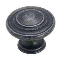 Main 3 - Cabinet *D* Knob Inspirations 3-Ring Wrought Iron Amerock Bp1586-Wid - San Antonio Retail