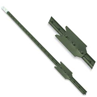 Main 1 - T-Post 7' Heavy Duty Steel Green USA 1.33 lb/ft (5 Clips Per Post) - San Antonio Retail