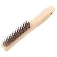 Main 2 - Wire Brush Wood Shoe Handle TGE-SWB416 - San Antonio Retail