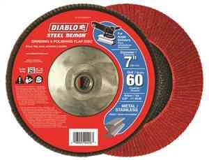 Main 4 - Flap Disc 7" Steel Demon Type 29 with Hub 60 Grit Diablo DCX070060B01F - San Antonio Retail