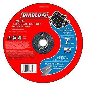 Main 1 - Cut Off Wheel Metal 7" Cut Off Disc Diablo DBD070125L01F - San Antonio Retail
