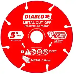 Main 1 - Cut Off Wheel Metal 5" Diamond Blade Diablo DDD050DIA101F - San Antonio Retail