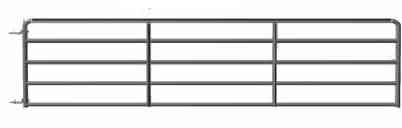 Main 2 - Economy Galvanized Tube Gate 16' 5-Bar 50"High - San Antonio Retail