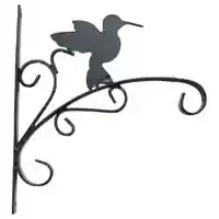 Main 1 - Plant Bracket Hanging Humming Bird Black - San Antonio Retail