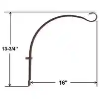 Main 1 - Plant Hook Curved Hanging 16" Bronze - San Antonio Retail