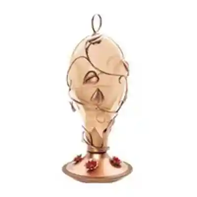 Bird Feeder Hummingbird 4 Ports/Ways, Glass/Metal, Beige 32Oz 8110H-1  - San Antonio Retail