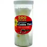 Main 1 - Cable Ties Multi-Purpose White W/Canister (200) 4", (100) 6", (200) 8" 50098N - San Antonio Retail