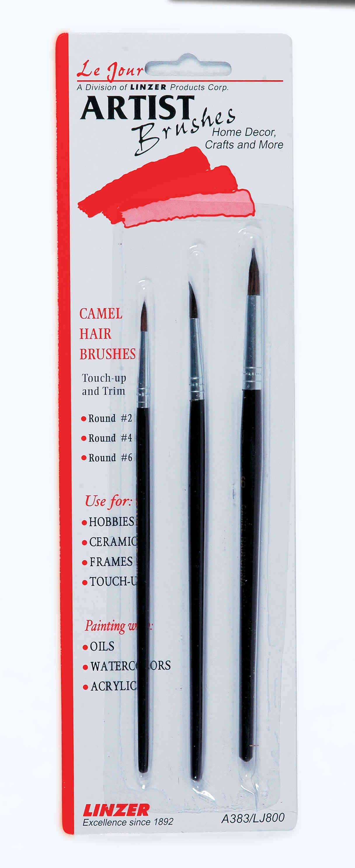 Main 1 - Paint Brush A383 3Pk Camel Hair Artist - San Antonio Retail