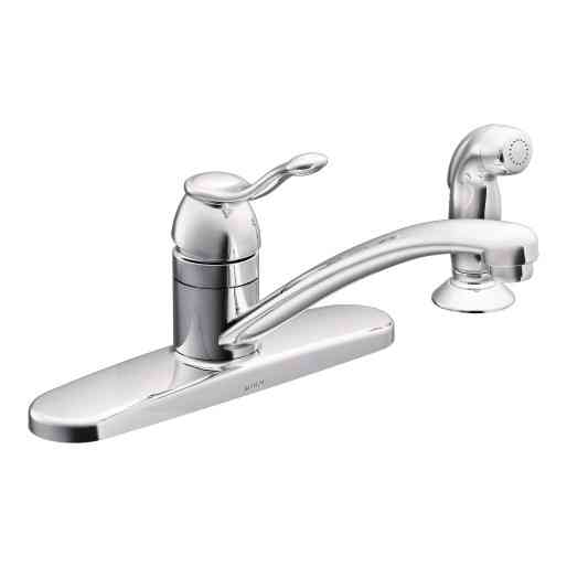 Main 1 - Faucet Moen Kitchen 1 Handle Chrome w/ Spray Adler CA87016 - San Antonio Retail