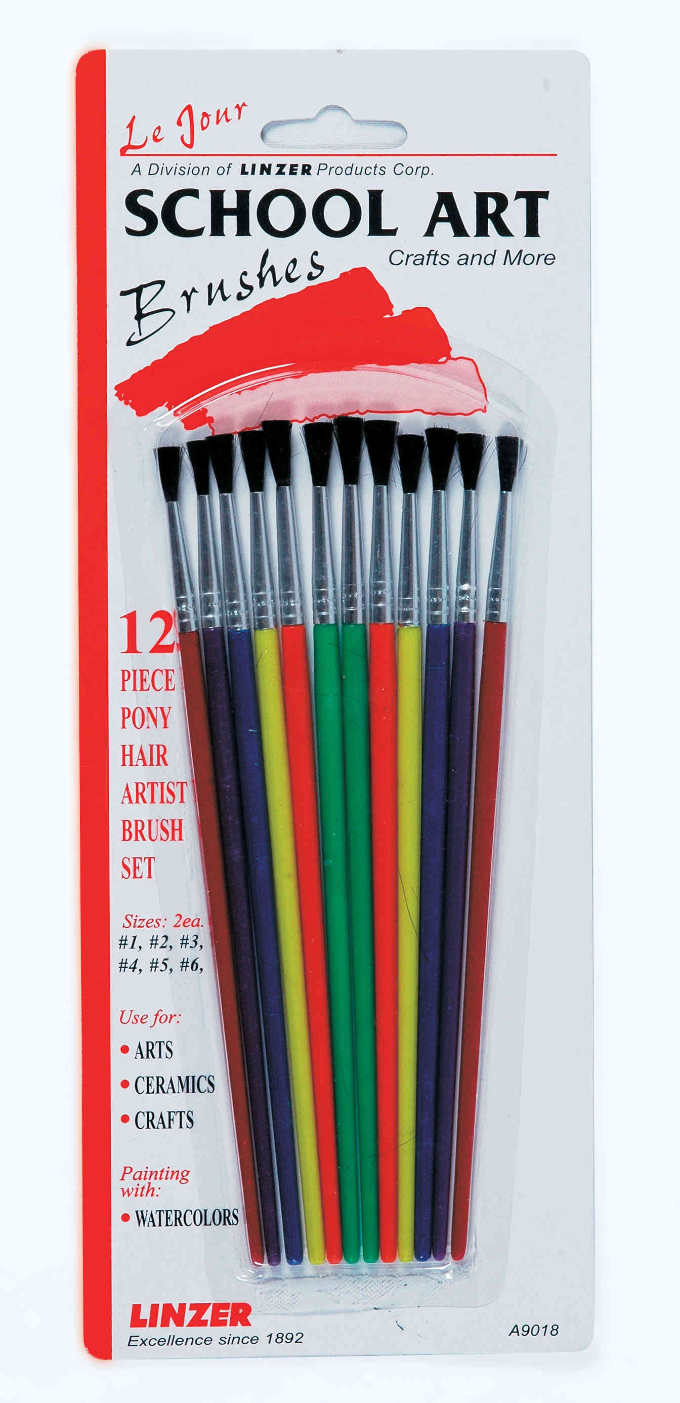 Main 1 - Paint Brush A9018 12Pk Assorted Artist - San Antonio Retail